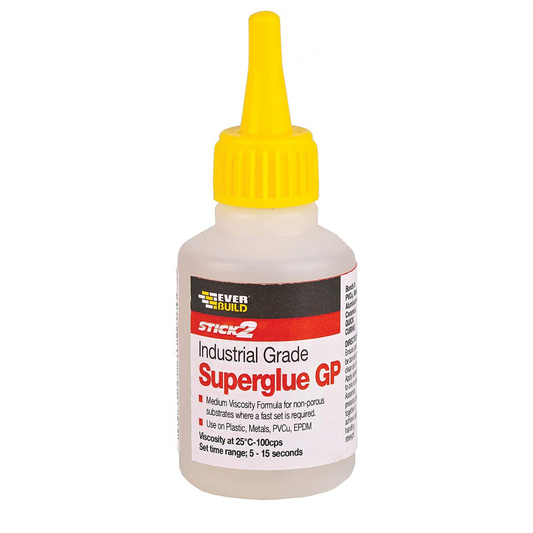 Everbuild 50g Industrial Grade GP Medium Viscosity Super Glue Adhesive