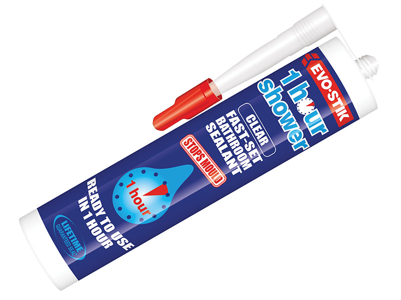 EVO-STIK 30613700 1 Hour Shower Sealant Clear 310ml