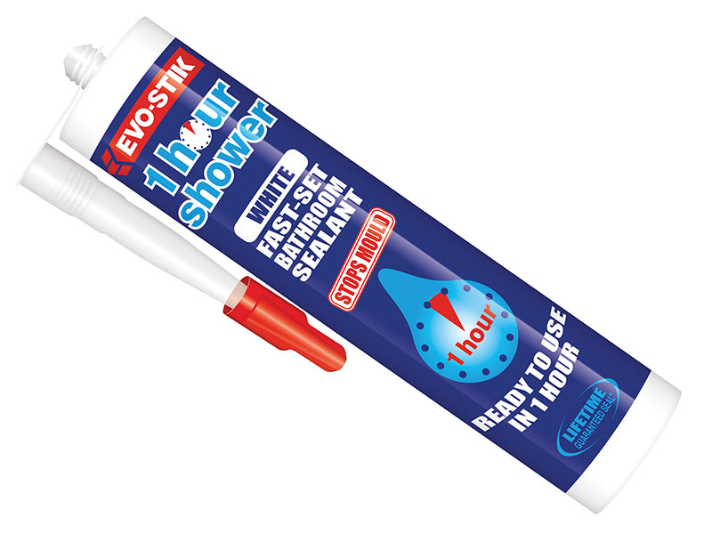 EVO-STIK 30613693 1 Hour Shower Sealant White 310ml