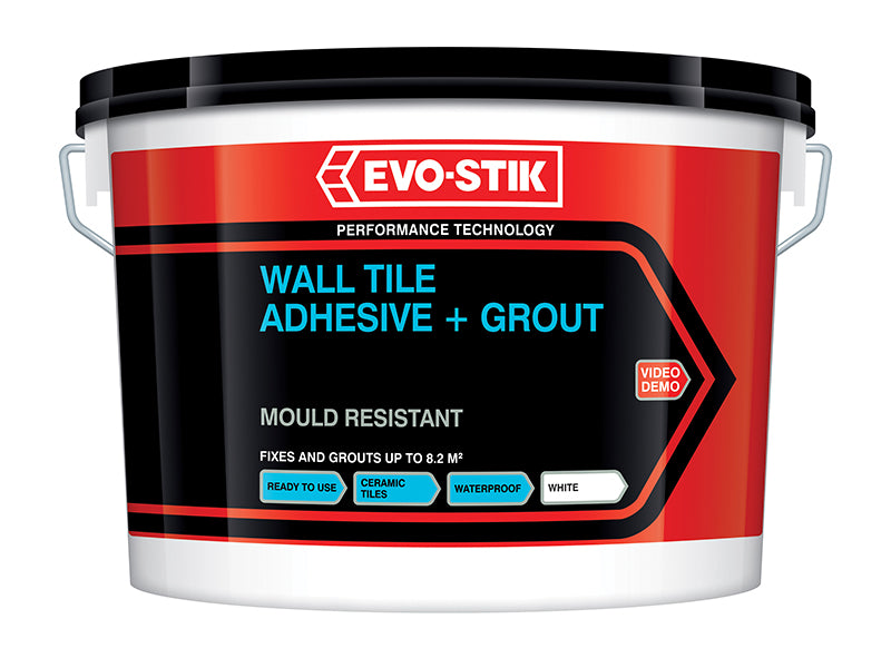 EVO-STIK 30811580 Mould Resistant Wall Tile Adhesive & Grout 1 litre