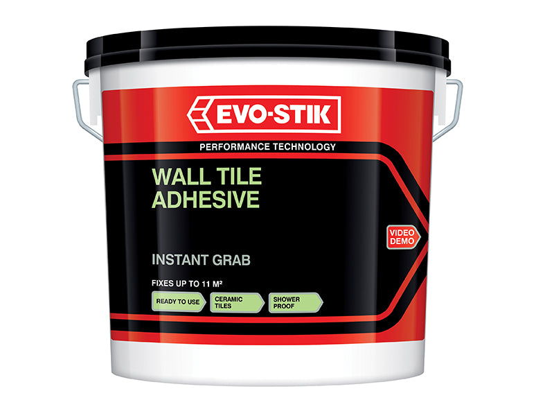 EVO-STIK 30812629 Instant Grab Wall Tile Adhesive 10 litre