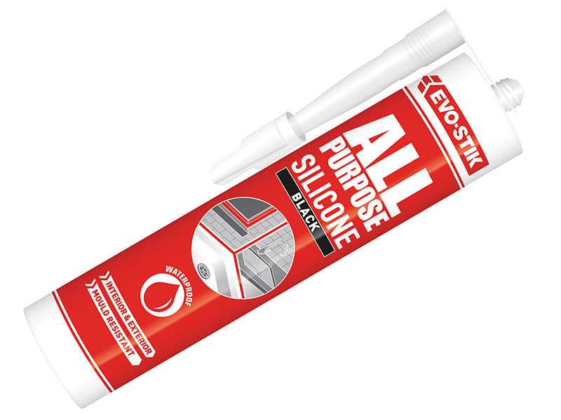 EVO-STIK 30613609 112872 All Purpose Flex Silicone Sealant Black C20