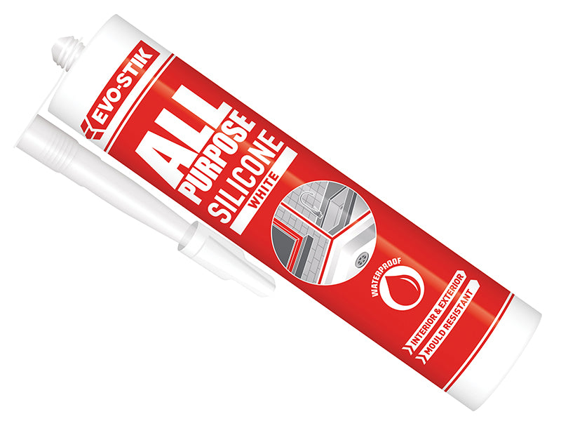 EVO-STIK 30613608 112902 All Purpose Flex Silicone Sealant White C20