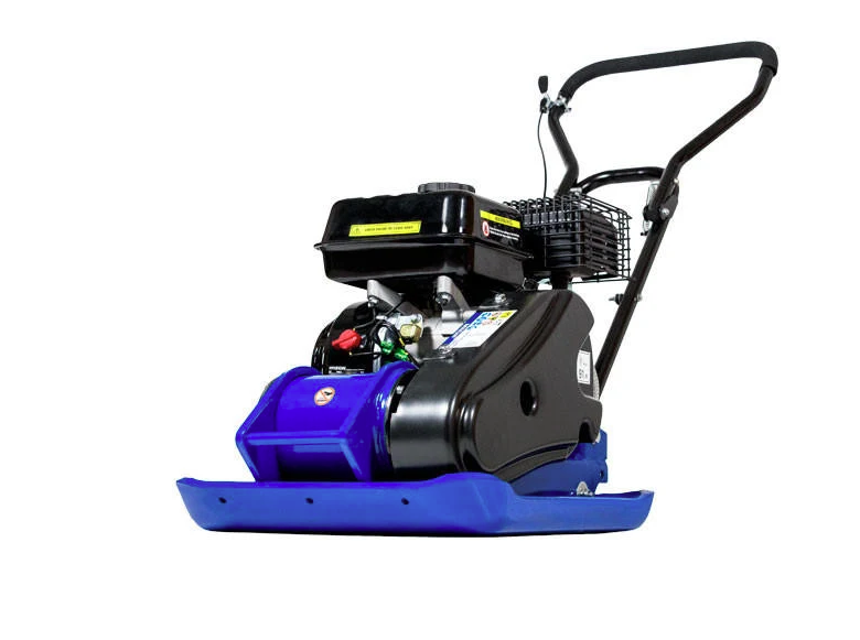 Hyundai HYCP9070 196cc Petrol Plate Compactor / Wacker Plate 81.5kg with Wheel Kit, Paving Pad & 300 mm Compaction Depth