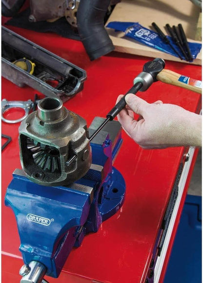 19674 Draper Parallel Pin Punch Set, 200mm (5 Piece) 5P Punch and Chisel Sets Professional Trade DIY Workshop Garage Use