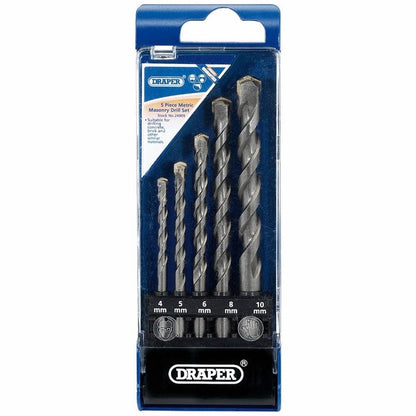 Draper MASONRY DRILL SET 4.0-10 5PC 24909 Metric Masonry Drill Set (5 Piece)