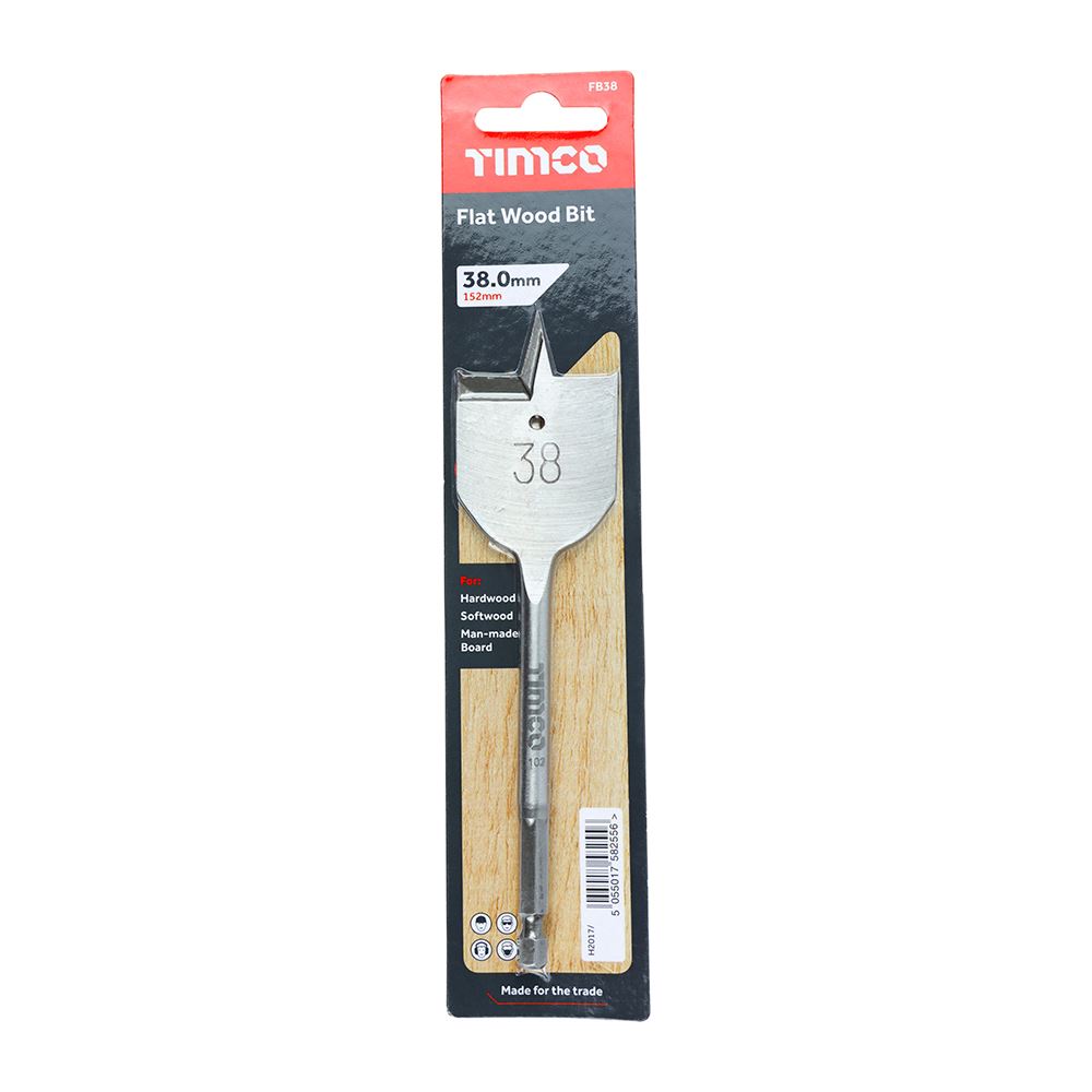 TIMCO Flat Wood Bit 38.0 x 152 Pack 1
