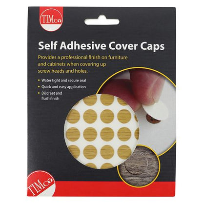 TIMCO Adhesive Caps Oak 13mm Pack 112