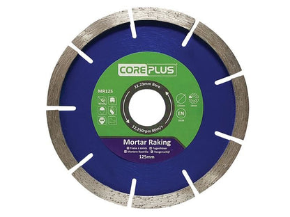 CorePlus CORDBMR125 MR125 Mortar Raking Diamond Blade 125mm