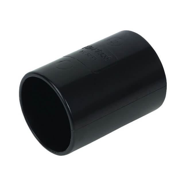 50MM WASTE - 2" STRAIGHT COUPLING SOLVENT BLACK