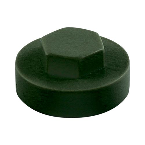 TIMCO Hex Cover Cap - Juniper Green 16mm Green Pack 1000