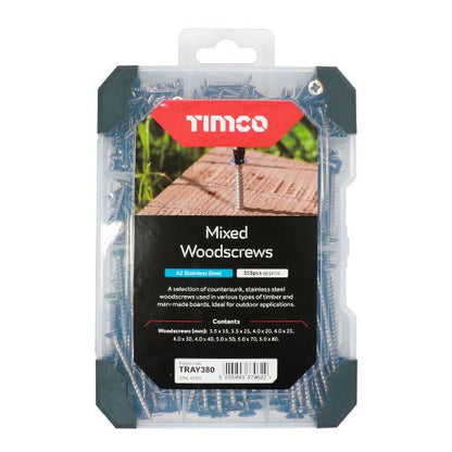 TIMCO Mix Woodscrews SS 340pcs Pack 1