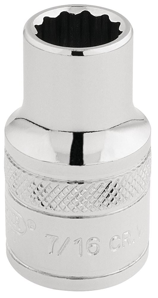 33600 Draper Expert Expert HI-TORQ 12 Point Socket, 1/2 Sq. Dr., 7/16 H-AF/B 1/2 Sockets Professional Trade DIY Workshop Garage Use