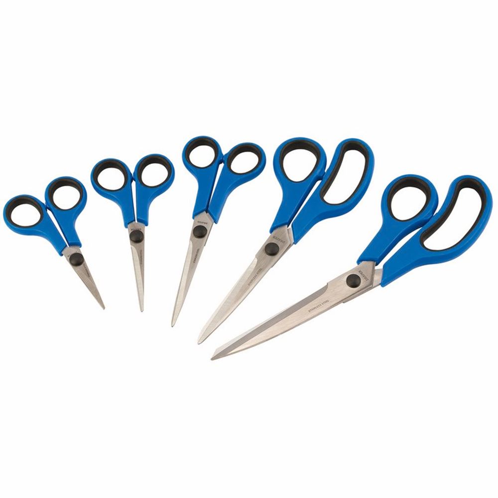 Draper HOUSEHOLD SCISSOR SET 5PC. S/G 75552 Soft Grip Household Scissor Set (5 Piece)