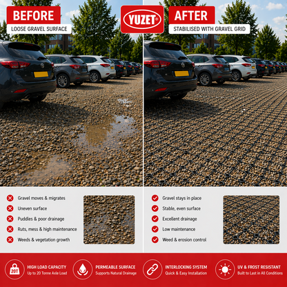 Yuzet Driveway Grid Gravel Grass Reinforcement Pavers Shed Base Car Park