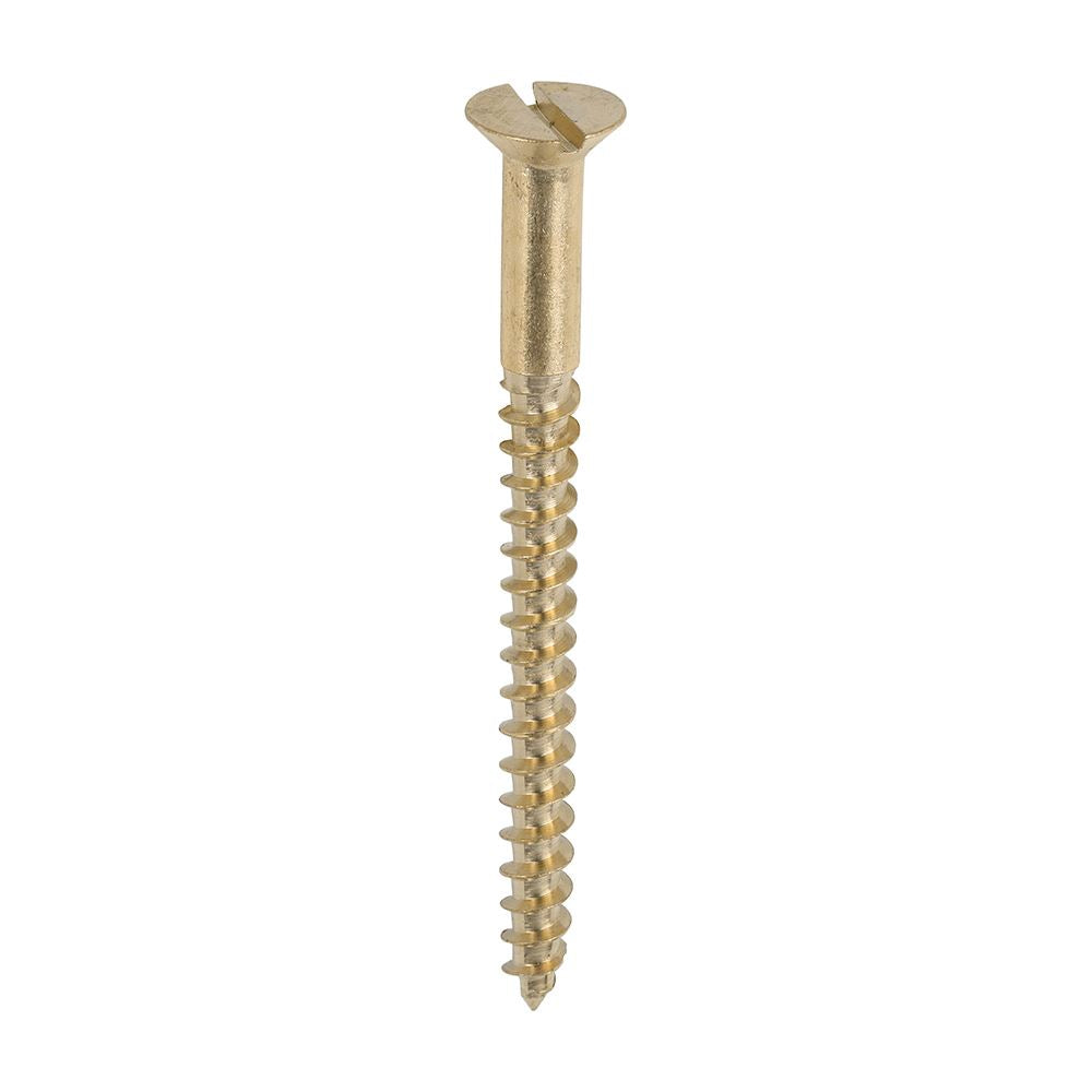TIMCO Brass Timber Screw SLOT CSK 8 x 2 Pack 200