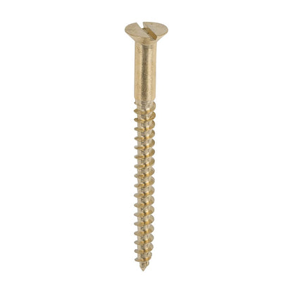 TIMCO Brass Timber Screw SLOT CSK 8 x 2 Pack 200