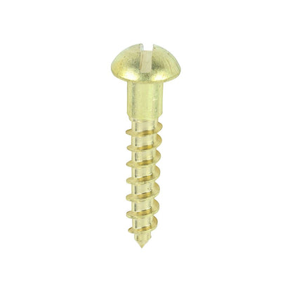 TIMCO Brass Timber Screw SLOT RND 6 x 3/4 Pack 200