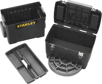 STANLEY Mobile Work Centre Toolbox, 2-in-1 Rolling Workshop with Stackable Units