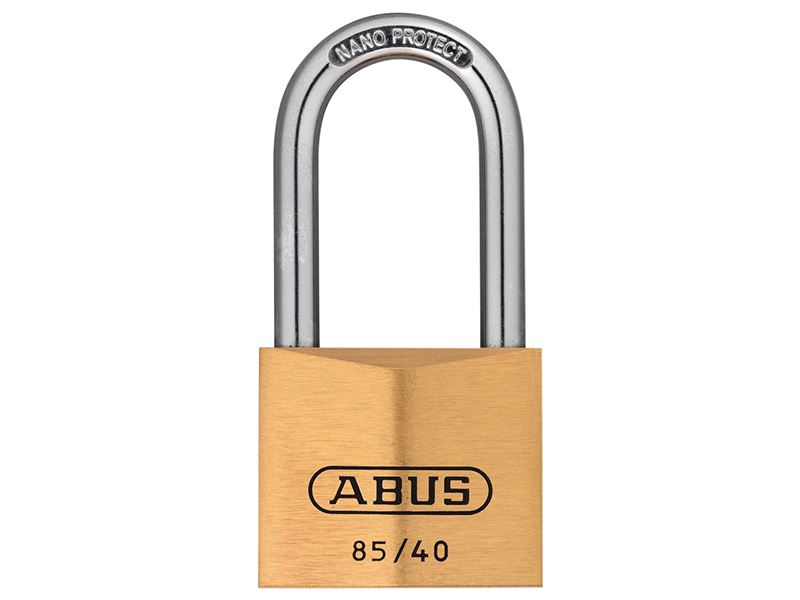 ABUS 02412 85/40mm Brass Padlock 40mm Long Shackle