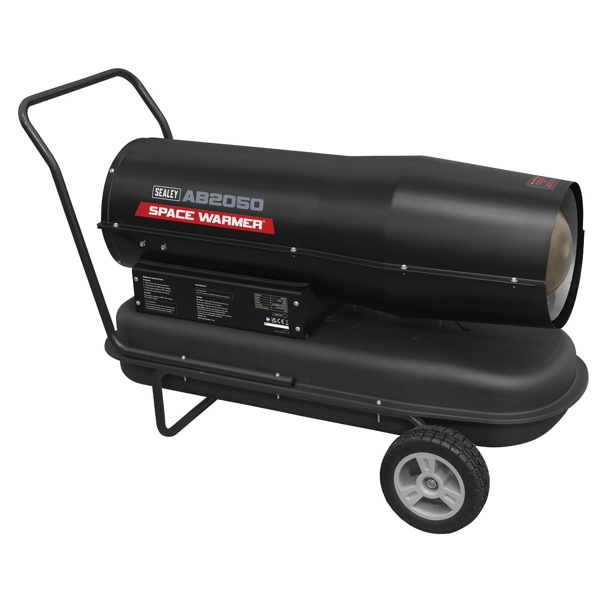 Sealey AB2050 Space Warmer Kerosene/Diesel Heater with Wheels 205,000Btu/hr | 205,000Btu/hr(60kW), 230V~50Hz, Thermostat, Wheels