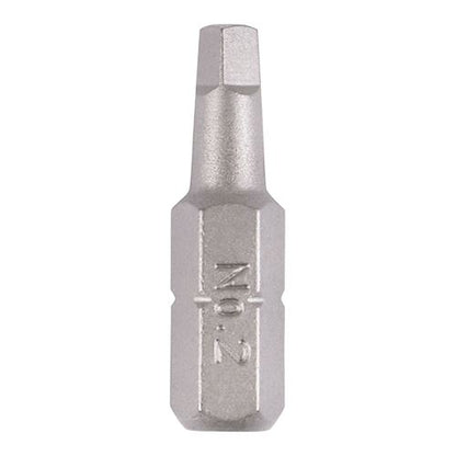 TIMCO Square Driver Bit - S2 Grey No.2 x 25 Grey Pack 10