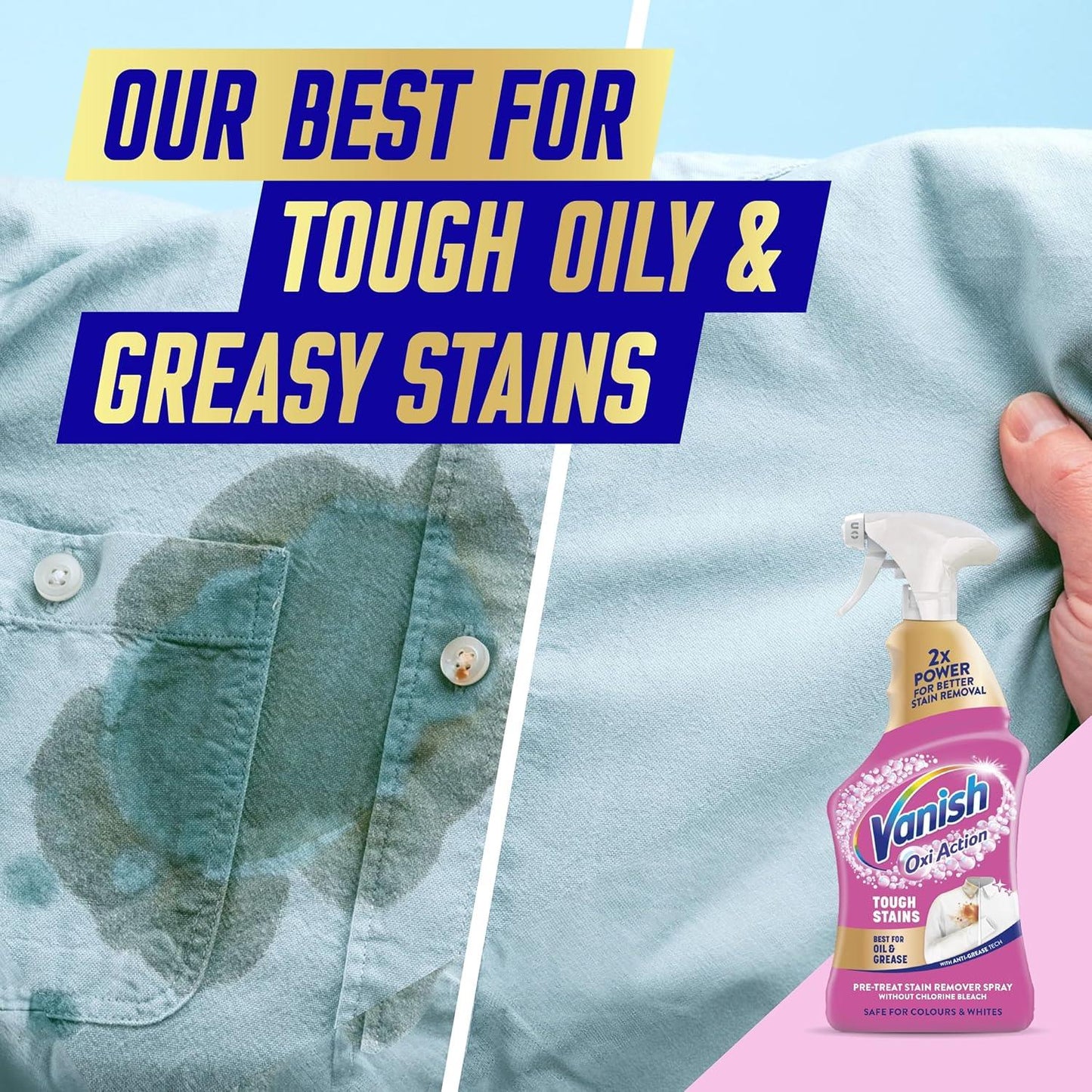 Vanish Gold Oxi Action Multi Degreaser Spray for Tough Stubborn Stains, 950ml