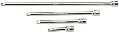 Draper 4PC1/4WOBBLE EXT BAR SET-PCKD 16766 Wobble Extension Bar Set, 1/4" Sq. Dr., Satin Chrome (4 Piece)
