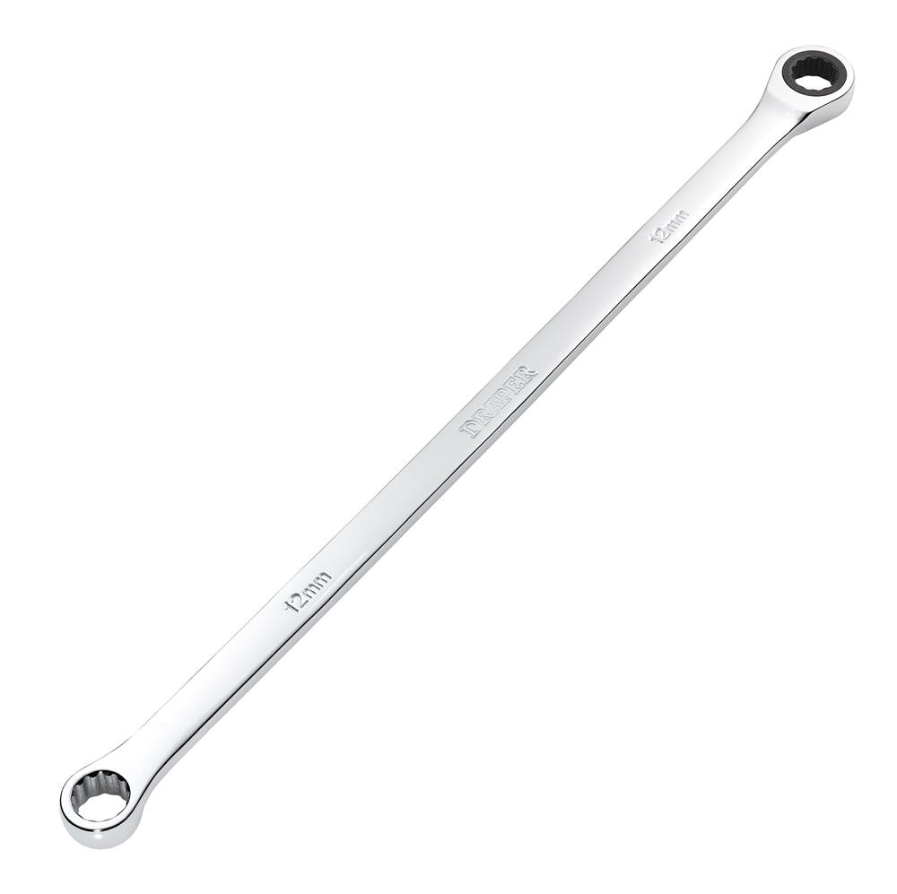 Draper 12MM LONG RATCHET RING SPANNER 27767 27767 HI-TORQÂ® Metric Extra-Long Double Ring Ratchet Spanner