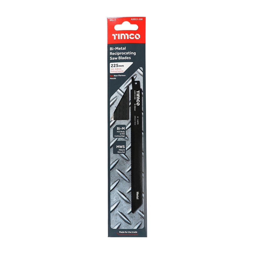 TIMCO Bi-Metal Sabre Blade for Metal S1122BF Pack 5