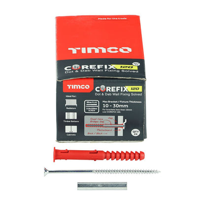 TIMCO Corefix Dot & Dab Wall Fixing 5.0 x 120 Pack 24