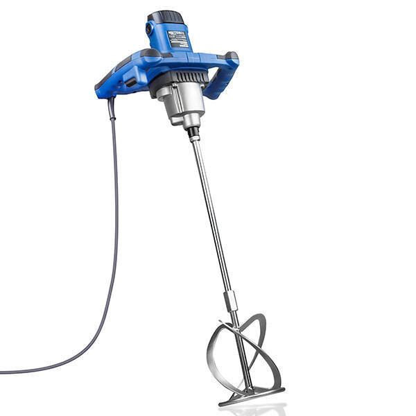 Hyundai HYPM1600E Electric Paddle Mixer 1600W 230V 240V 5pc Trowel Set Plaster Mortar Mixer Cement Mixer