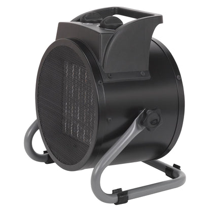 Sealey PEH3001 Industrial PTC Fan Heater 3000W/230V | 10,000Btu/hr, 1500/3000W, 230V - 16A, Thermostat | Features PTC heat conducting ceramic elements