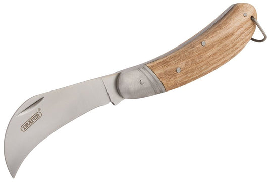 17558 Draper Budding Knife with Ash Handle GBKHER/A Pruning Knives and Multi-Tools Professional Trade DIY Workshop Garage Use