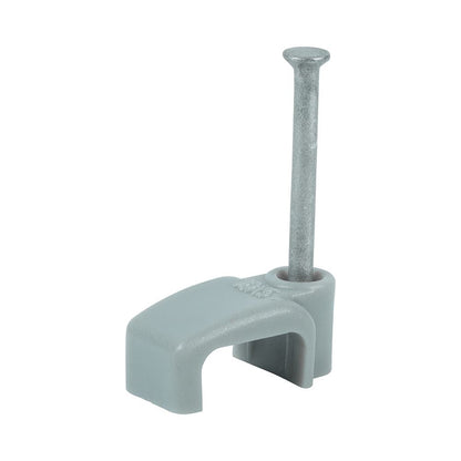 TIMCO Flat Twin&Earth Cable Clip GRY To fit 2.5mm Grey Pack 100
