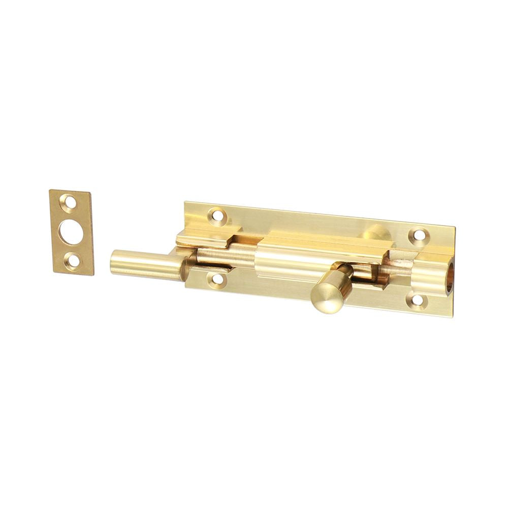 TIMCO Nkd. Barrel Bolt Pol. Brass 75 x 25mm Pack 1
