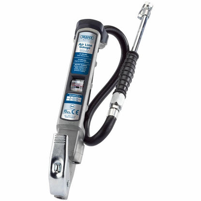 Draper AIR LINE GAUGE TWIN CONNECTOR 16234 Hi-Flo Air Line Inflator with Twin Open Ended Connector