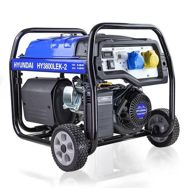 Hyundai HY3800LEK-2 Petrol Generator 3.2kW 4kVA Electric Start Portable Site Power Backup Power Portable Backup Site Power