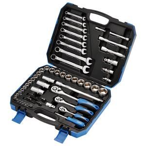 DRAPER 16364 - 1/4", 3/8" and 1/2" Sq. Dr. Metric Tool Kit (75 Piece)