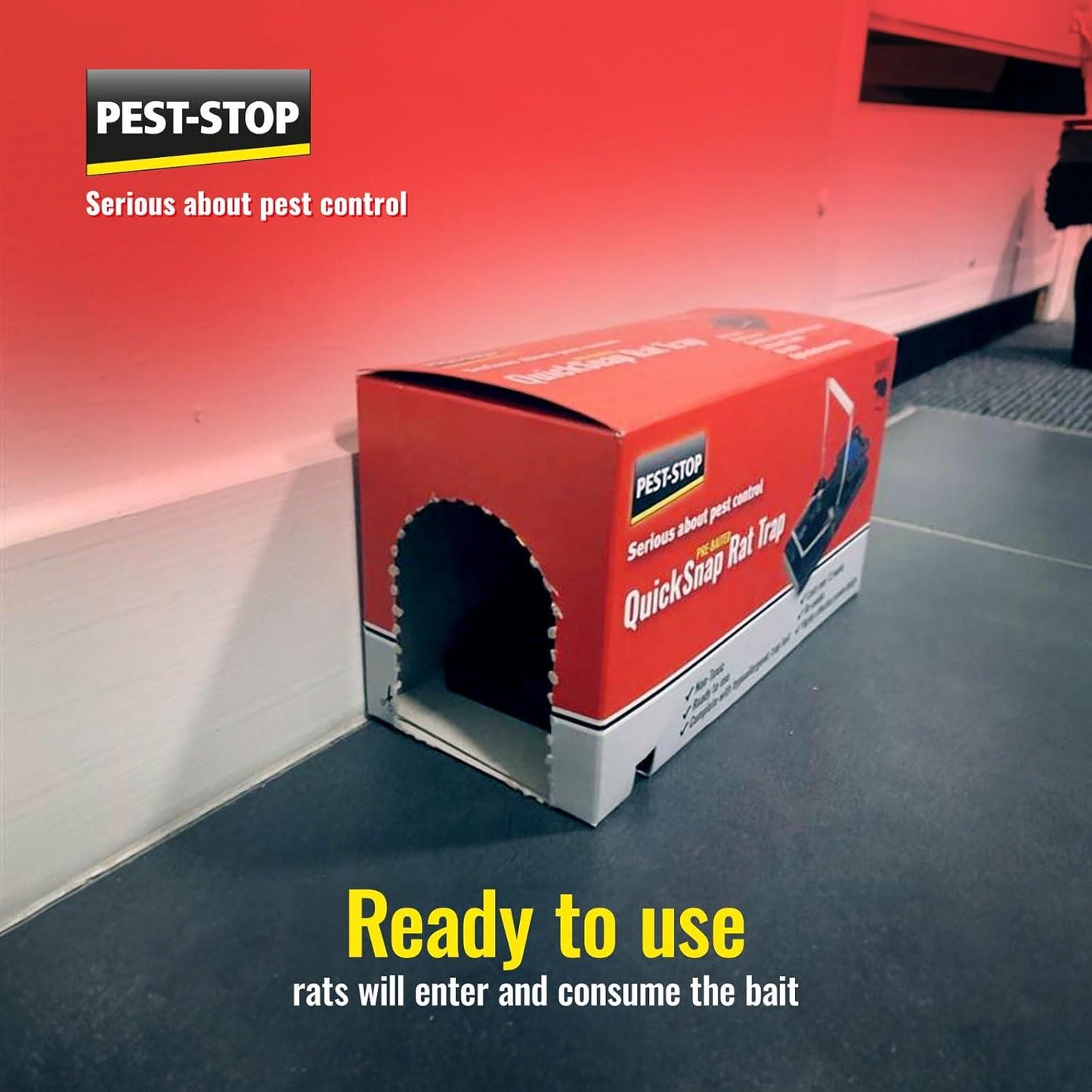 Pest Stop Pre-Baited Ready to use Quick-Snap Rat Trap