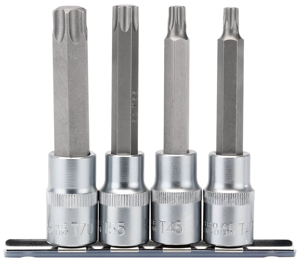 Draper TX-STAR 4 SOCKET SET 100MM 16331 1/2" Sq. Dr. Draper TX-STARÂ® Socket Bit Set (4 Piece)