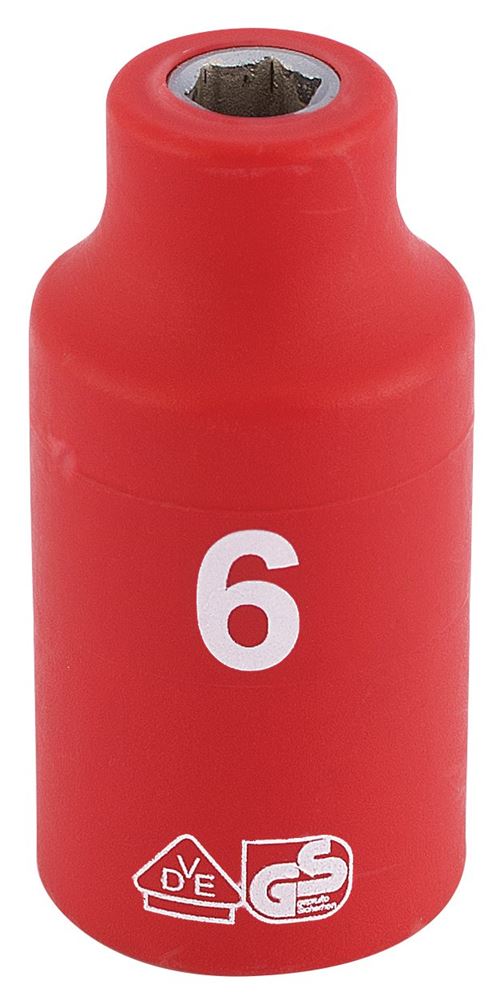 Draper 6MM VDE 3/8 INSUL. SOCKET 31494 31494 Metric VDE Sockets, 3/8" Sq. Dr.