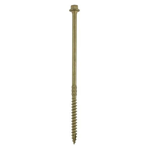 TIMCO Hex Head Timber Construction Screws 6.7mm Exterior Green – Various Lengths and Pack Sizes for Landscaping, Timber Framing and Structural Timber Fixing