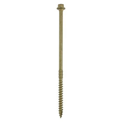 TIMCO Hex Head Timber Construction Screws 6.7mm Exterior Green – Various Lengths and Pack Sizes for Landscaping, Timber Framing and Structural Timber Fixing