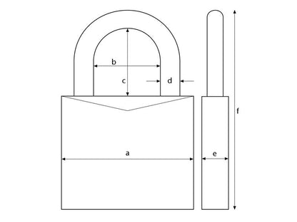 ABUS 55292 90RK/50mm TITALIUM™ Padlock Closed Shackle