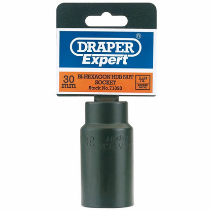 Draper 30MM HUB NUT SOCKET 71393 Hub Nut Impact Socket, 1/2" Sq. Dr., 30mm