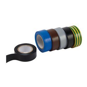Draper PCK 6 INS/TAPE-MIXED BSEN60454 90086 Insulation Tape, 10m x 19mm, Mixed Colours (Pack of 6)