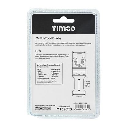 TIMCO MTool Blade Straight Coarse 32mm Pack 5