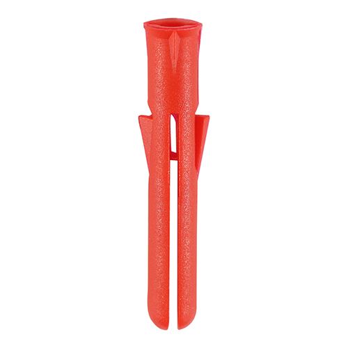 TIMCO Premium Plastic Plugs - Red 34mm Red Pack 1000