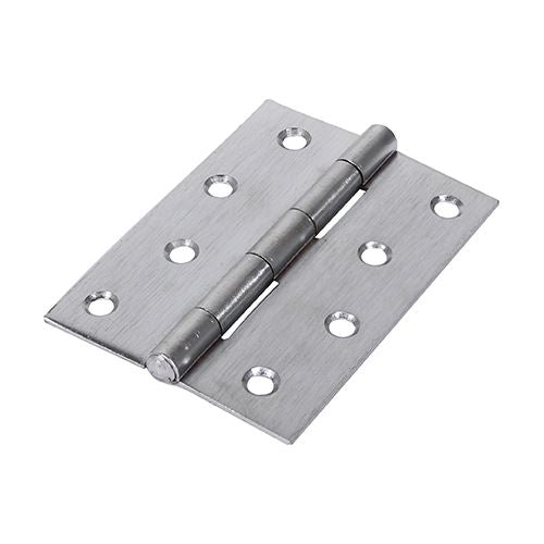 TIMCO Butt Hinge Fixed Pin S/Chrome 100 x 70 Pack 2